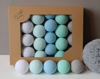 Cotton Balls Mint Pastel 20 items