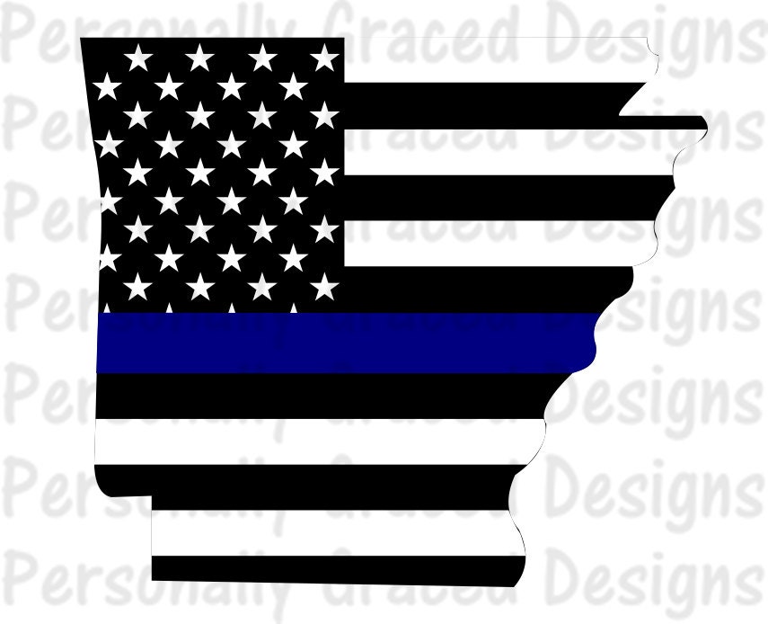 Download SVG DXF EPS Cut file Arkansas State Flag Thin Blue Line svg