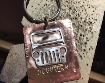 Copper Jeep Keychain