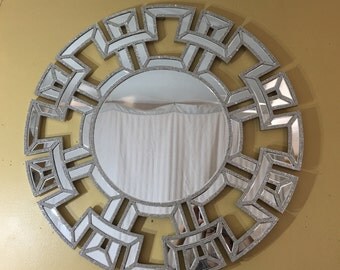Rhinestone Wall Mirror mirror / 31 rhinestone mirror / wall mirror / bling Rhinestone Wall Mirror mirror / 31 rhinestone mirror / wall mirror / bling