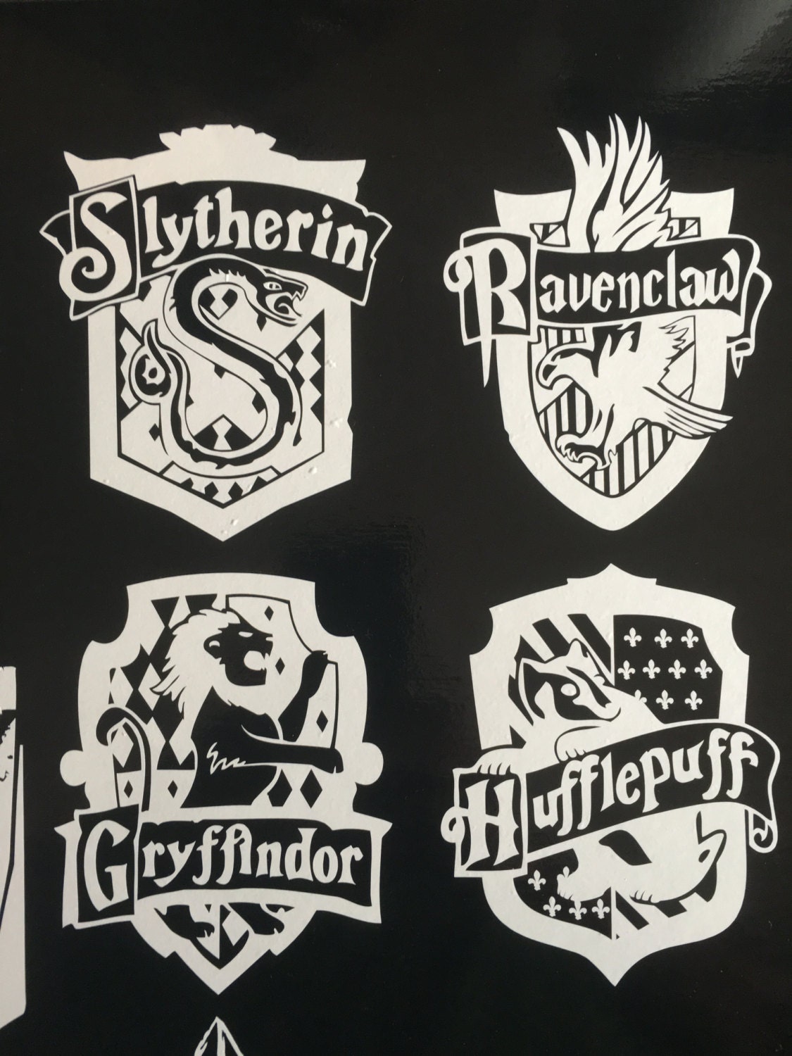 harry potter hogwarts house crest vinyl decal for computer