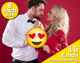 emoji photo booth props, emoji party supplies, emoji print 8 inch, printable birthday photobooth, birthday decorations, wedding instagram
