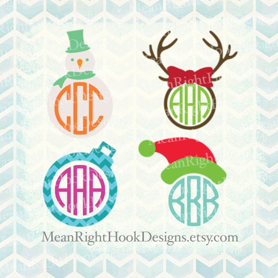 Download Christmas Monogram SVG Winter svg Holiday by ...