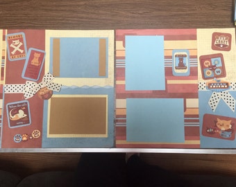 Cat premade 12x12 scrapbook pages