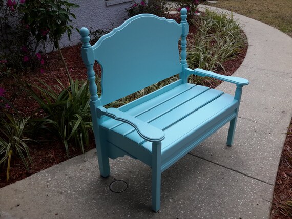 Items similar to Sold!! Lovely Handcrafted Headboard Bench on Etsy