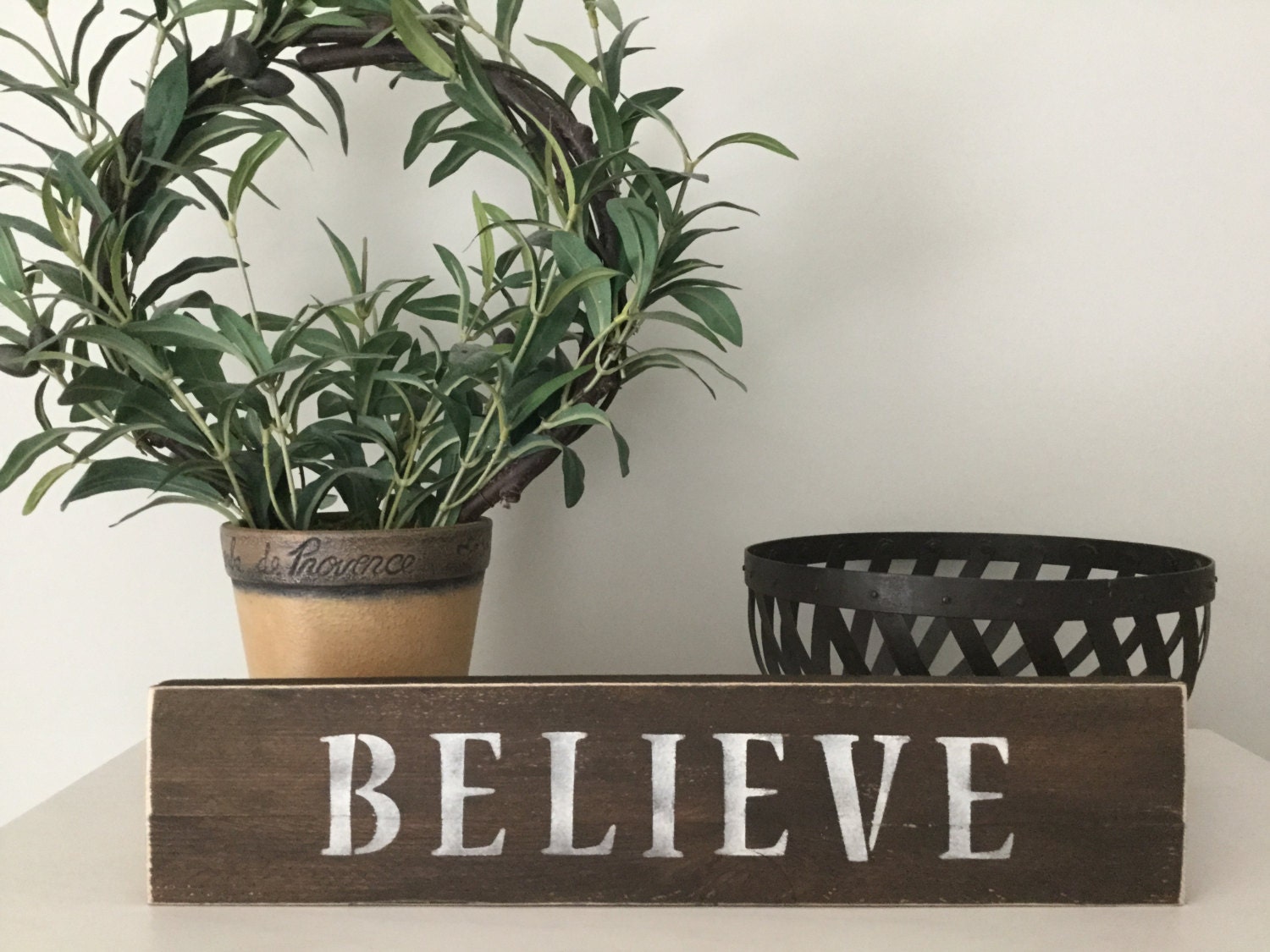 Wood BELIEVE sign Believe sign pallet wood