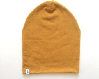 Baby Beanie - Slouchy Beanie - Mustard Slouchy Beanie - Beanie Hat - Baby Slouchy Beanie