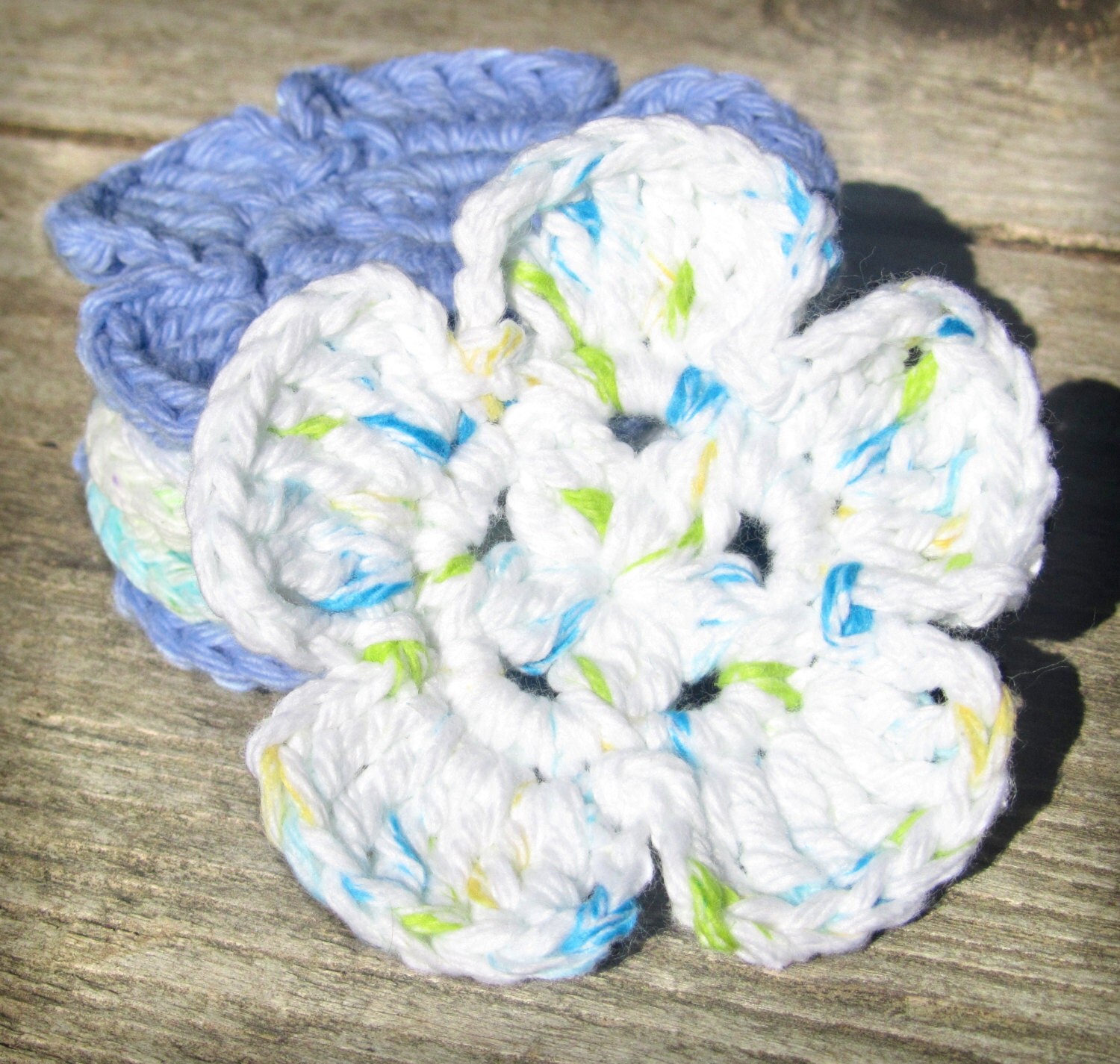 Handmade reusable bath scrubbies crochet eco by EarlyDawnCrafts