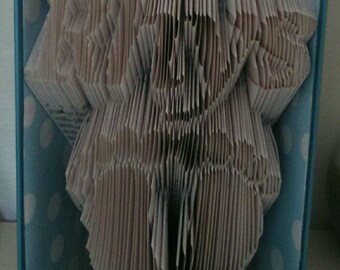 Any Name with Baby Footprints Book Folding Pattern
