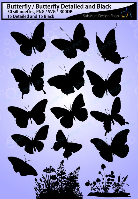 Download Butterfly silhouette /SVG files / insects / High Quality ...