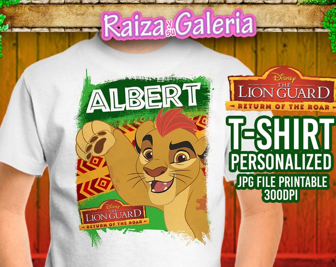 T-shirt Disney The Lion Guard Personalized - Iron On t-shirt transfers! We deliver your order in record time!, less than 4 hour! Best Value