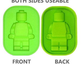 3.75" Minifigure Robot Lego Man Ice Tray Silicone Mold - Chocolate - Soap - Fondant Mold - Cake Decorating - SM0045