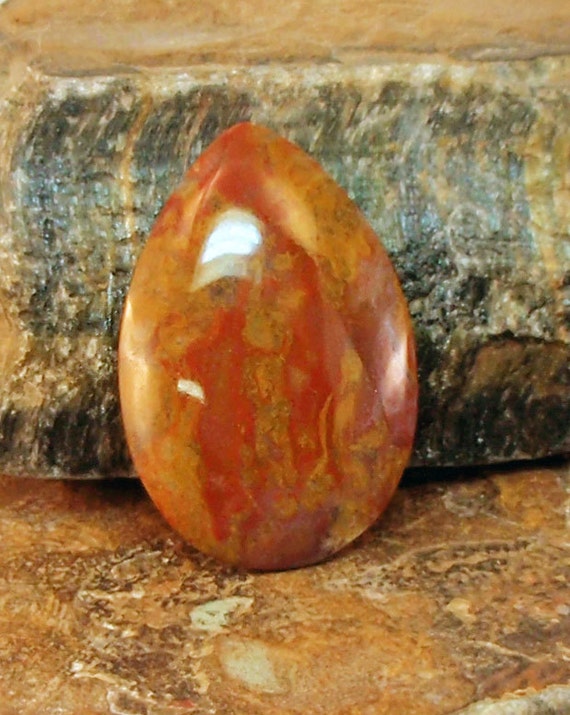 Red and Yellow Jasper Free Form Cabochon