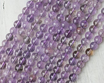 6mm Ametrine Rounds, Purple Beads, Genuine Natural Gemstones, Amethyst Citrine Fusion, Full Strand, AA Quality, Ametrine Rounds,