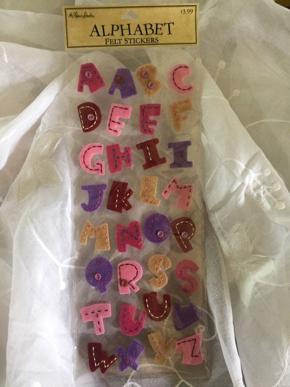 The Paper Studio Alphabet Felt Stickers by JunieBugVintageLove