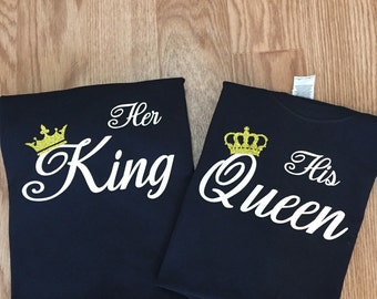 Items similar to King and Queen Unisex Shirts on Etsy