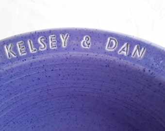 personalized wedding bowl, personalized anniversary gift, ceramic bowl, unique wedding gift, ceramic serving bowl, pottery wedding gift
