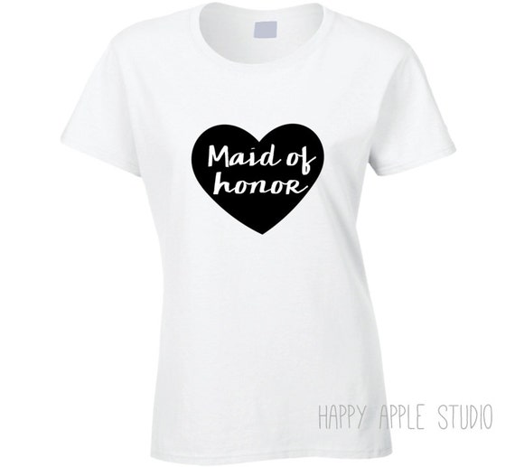 Maid of honor shirt maid of honor t shirt by TheHappyAppleStudio