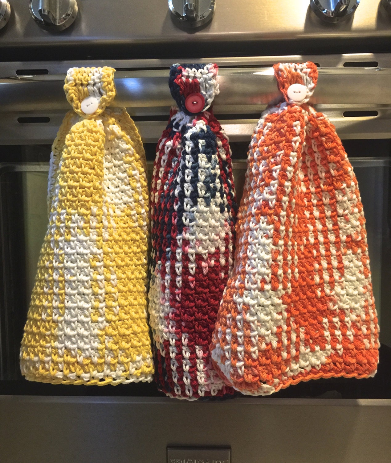 Serviette à la main au crochet crochet serviette de cuisine