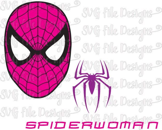 Spiderwoman / Girl Logo / Mask Costume / Badge by SVGFileDesigns