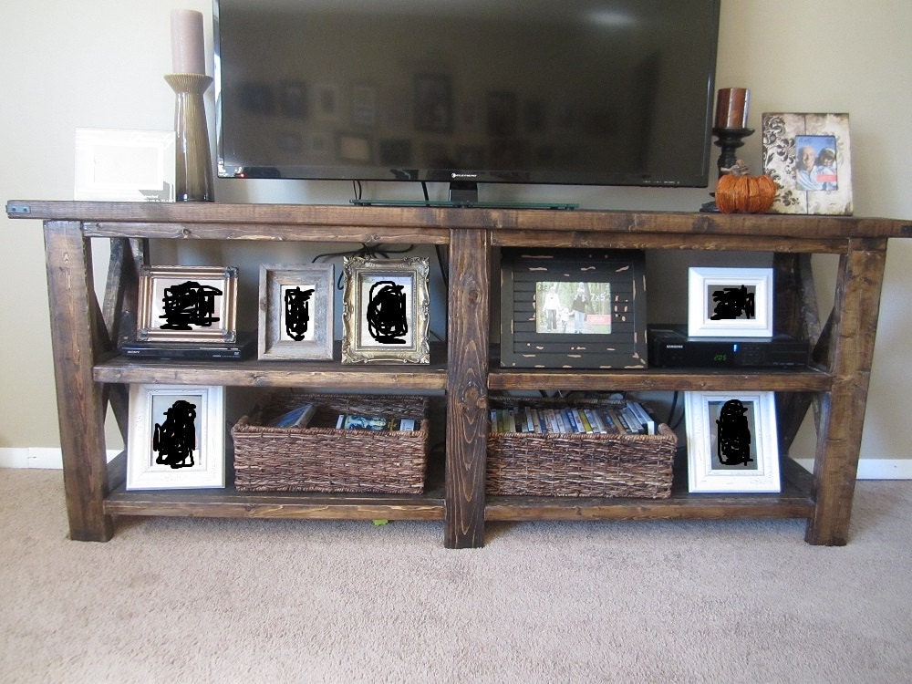 Rustic Tv Console Table X Stand Rustic Tv Console Table X Stand