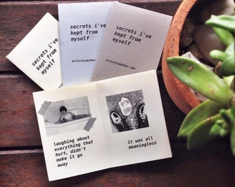 Riso Printed Zine - 'Secrets I've Kept From Myself'