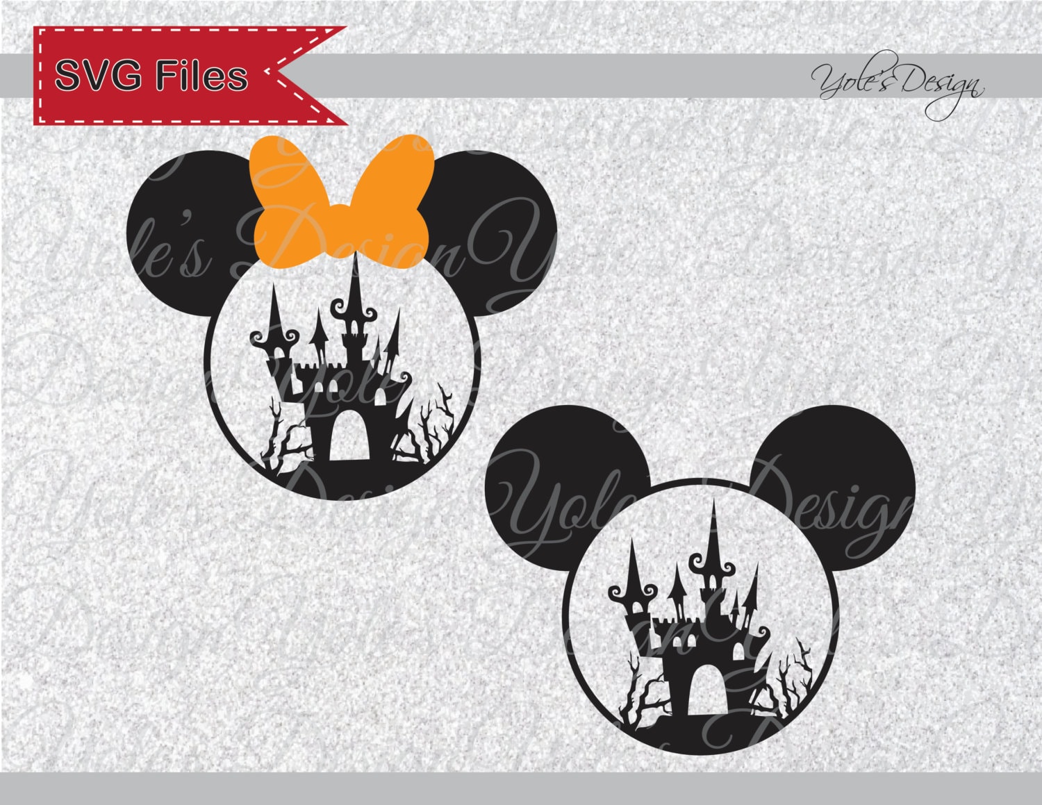 Download Mickey and Minnie Mouse House Halloween SVG Disney by YoleDesign