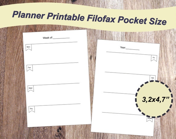 Filofax Pocket Planner Printable Pocket By AlineDigitalFantasy