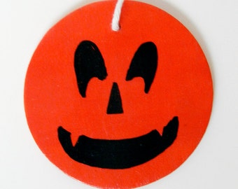 Jack O'Lantern Halloween Wood Wall Hanging Ornament