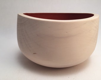 Maple bowl with Milk Paint