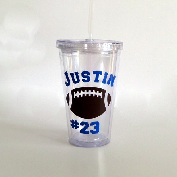 Items similar to Football Tumbler, Children's Personalized Football