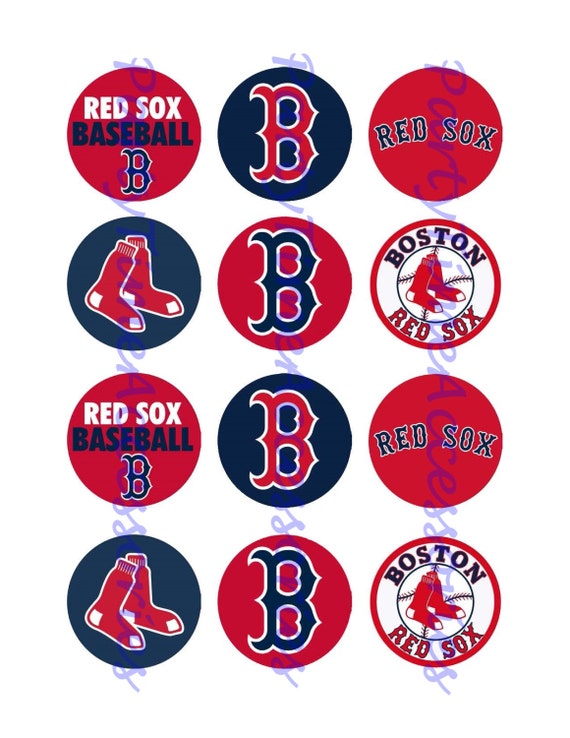 Boston Red Sox Printable DIGITAL file for by PartyTimeAccessories