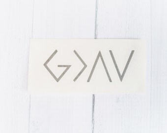 God is Greater Than The Highs and the Lows | Inspirational Decal | Christian Decal | Faith Decal