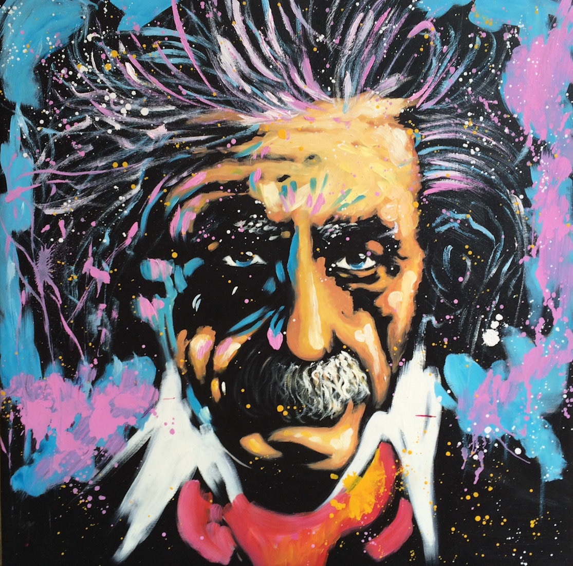 Pop Art Painting Albert Einstein Wall Art People Portrait