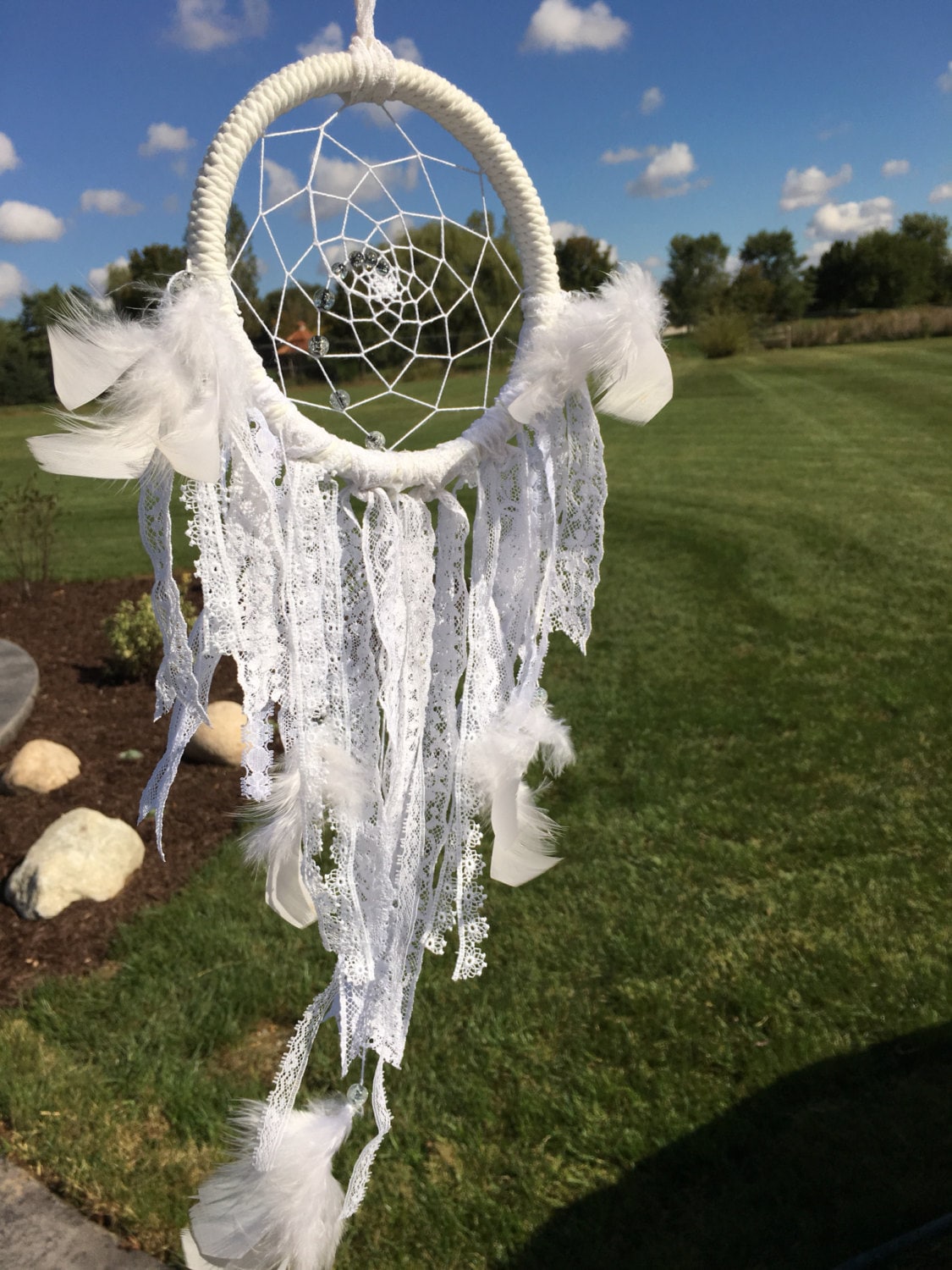 Elegant White Dream Catcher wedding dream by DreamLoudLovely