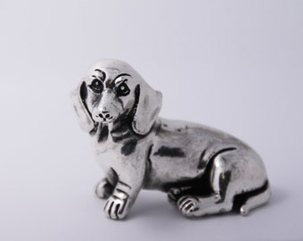 Dachshund Dog, Miniature Dachshund, Dachshund figurine, Dachshund sculpture, Silver Dachshund, taksa dog, Dogs Figurines, Dachshund Gift