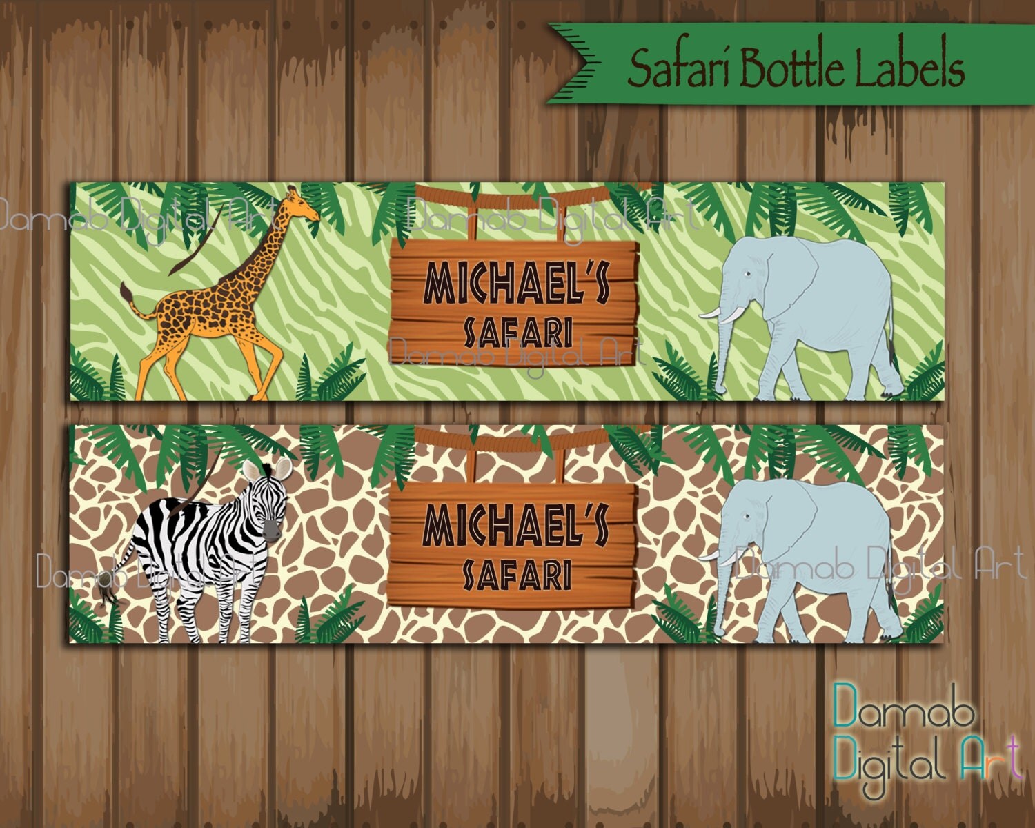 safari party water bottle label safari birthday printables