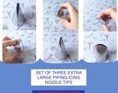 Rose Piping tips piping nozzle petal tip flower tips extra large icing 3 tips free shipping buttercream frosting icing and cake decorating