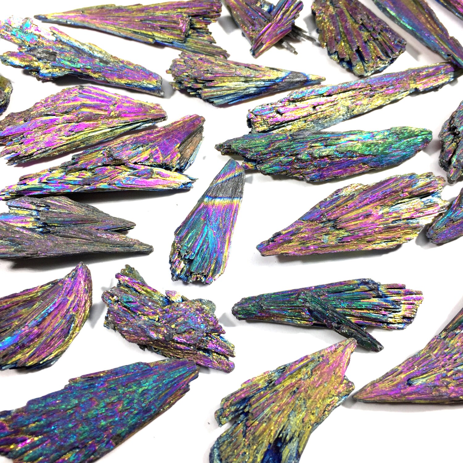 Titanium Black Kyanite Fan Rare Dichroic Metal Kyanite Blade