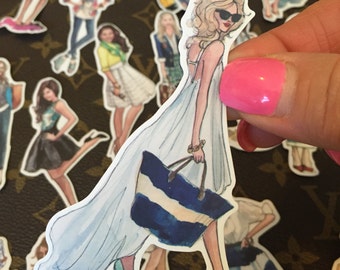 Fashionista Large Stickers- set 10 random