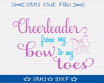 Cheerleader SVG File / SVG Cut File / SVG Download / Silhouette Cameo / Digital Download / Cheer svg