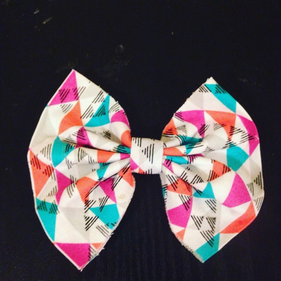 Multi-Color Hair Bow by JollieNicole on Etsy