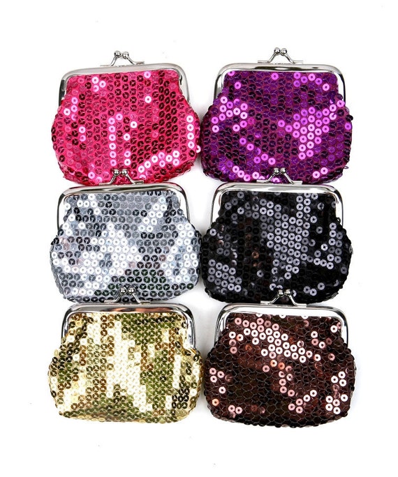 Vintage 50s Style Sequined Coin Purse by TheVixxenClothing on Etsy