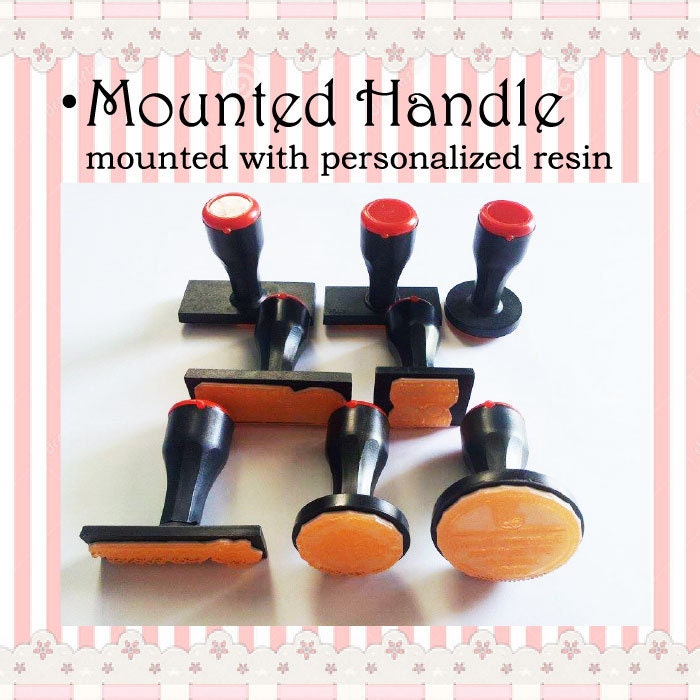 Custom Handle Mounted Rubber Stamp or SelfInking created by