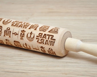 Star wars pattern Embossed Rolling Pin Engraved rolling-pin