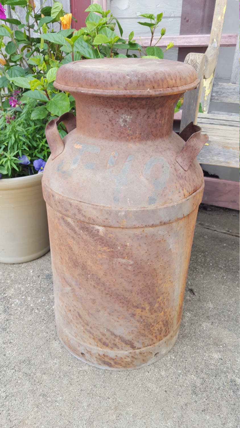 Vintage Stainless Steel Milk Can BUHL Detroit 40 Qt 10 Gallon