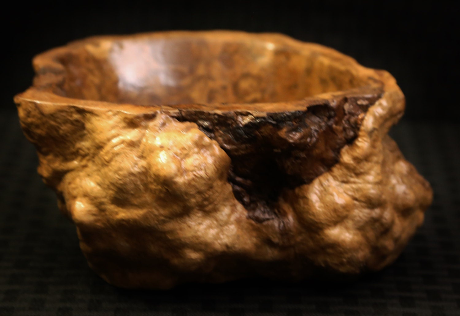 Oak Burl Wood Bowl