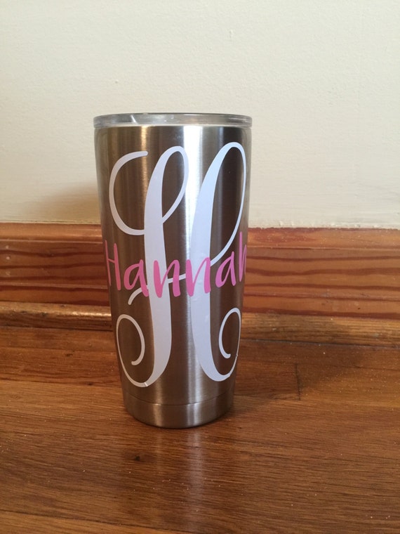 Download Items similar to Custom Yeti Cup Decal - Monogram Decal- Yeti Cup Decals on Etsy