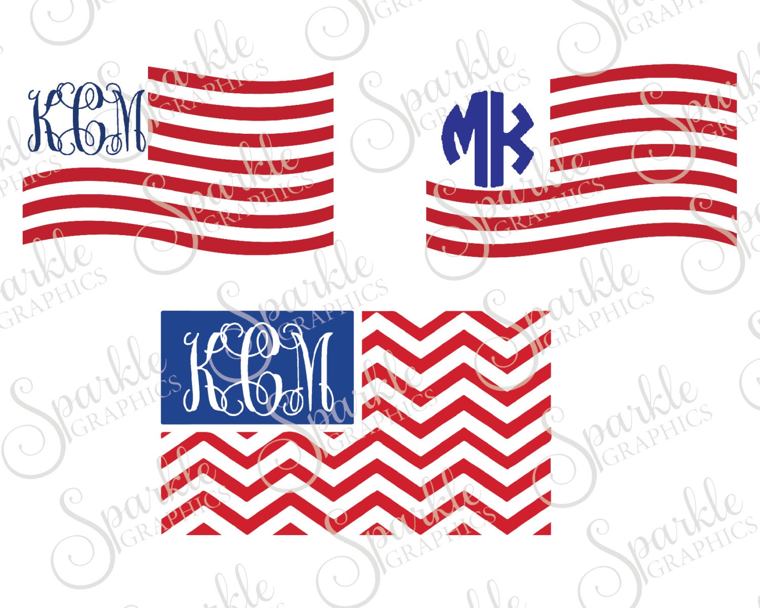 Download Flag Monogram Frames Cut File Patriotic Summer SVG Fourth of