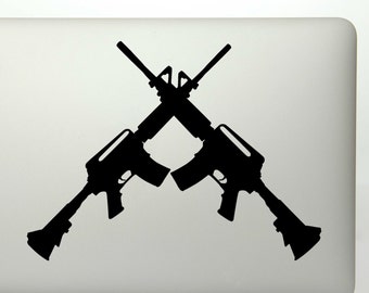 Angry Wolf with Crossed Rifles Metal Wall Art 23.5 x